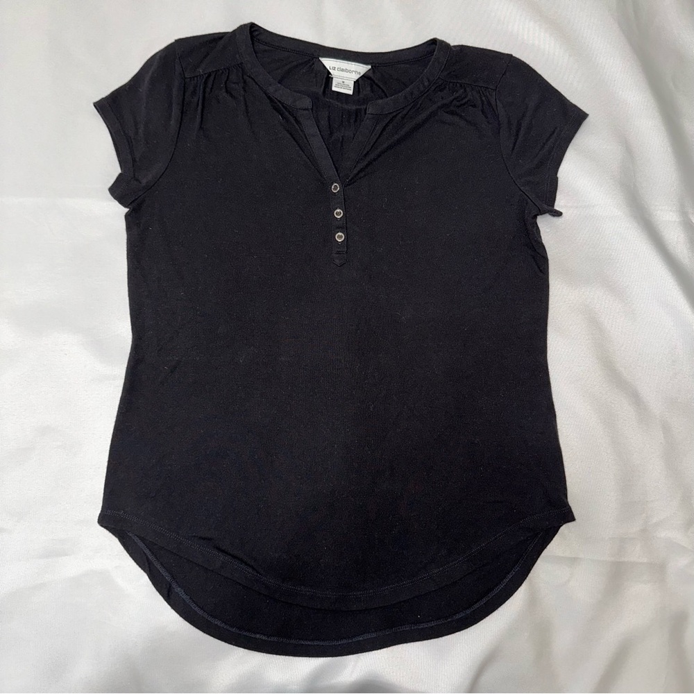 Liz Claiborne‎ top black size medium